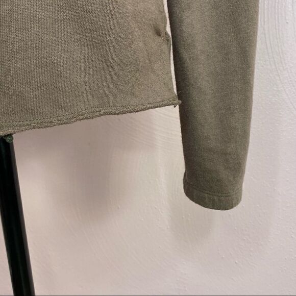 Pink by Victorias Secret Retro Stripe Hooded Sweatshirt Taupe Brown Small - Picture 7 of 10